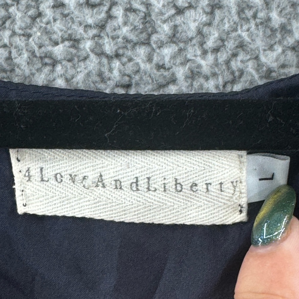 4 Love And Liberty Johnny Was Sleeveless V Neck Silk And Lace Dress Size Large - Picture 4 of 8